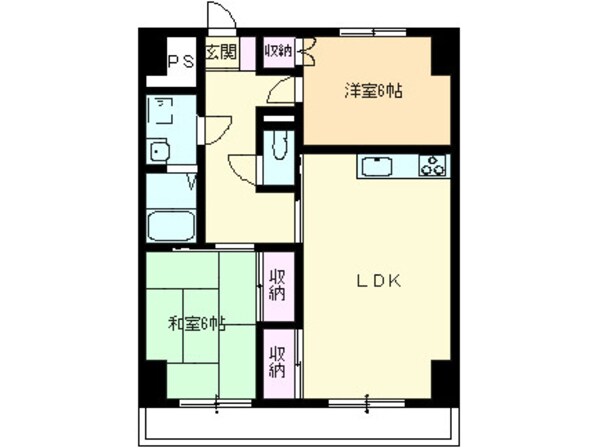 マンション山本参番館の物件間取画像